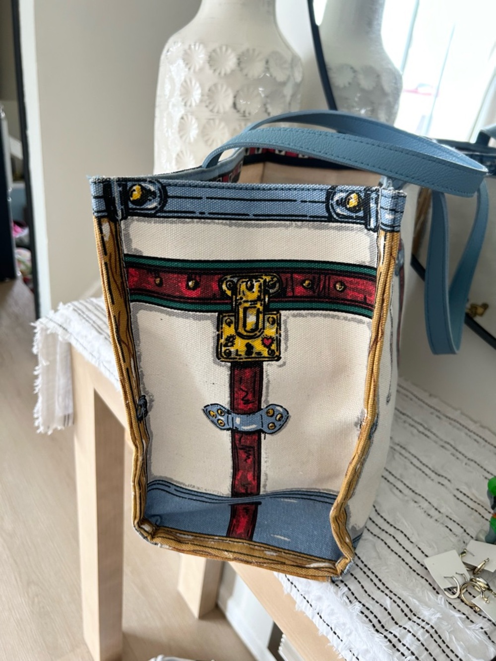 Brighton “In Love We Trust” Canvas Tote Bag 2019 Art by Tom Clancy - Picture 5 of 10